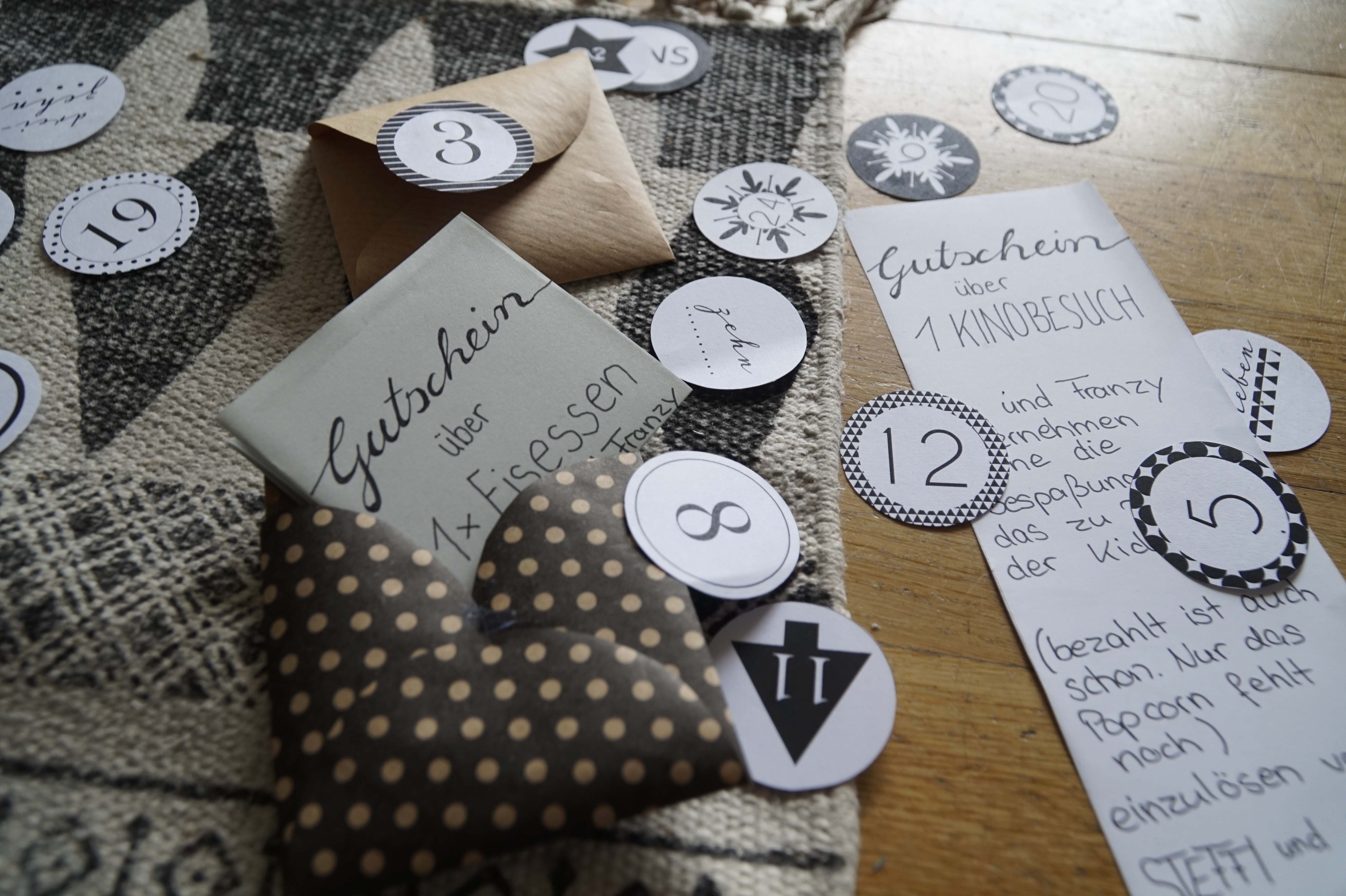 DIY Gutschein Adventskalender Der Schlüssel zum Glück